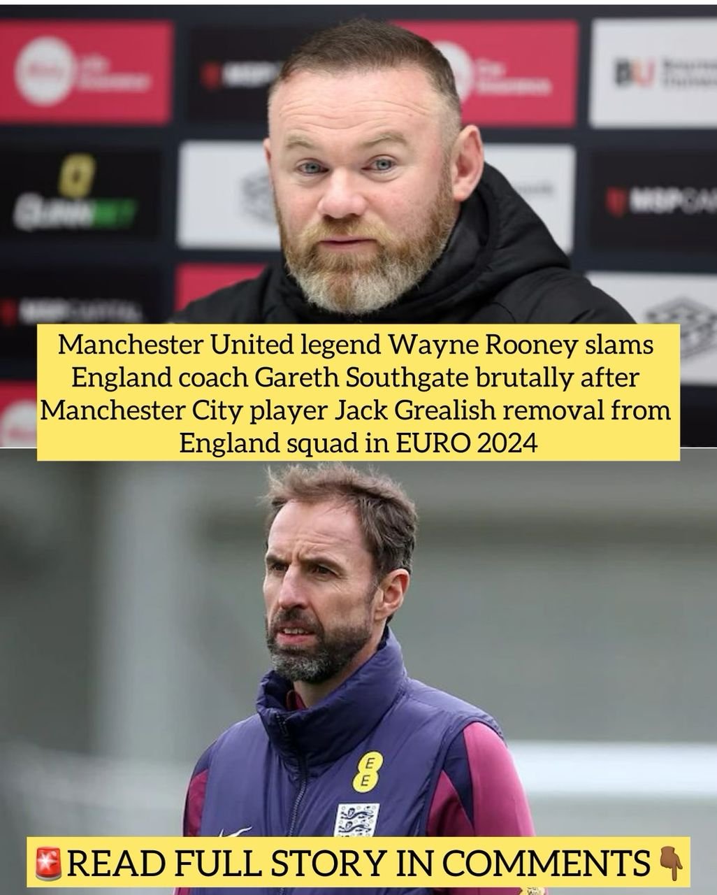 Manchester United legend Wayne Rooney slams England coach Gareth Southgate brutally after Manchester City player Jack Grealish removal from England squad in EURO 2024