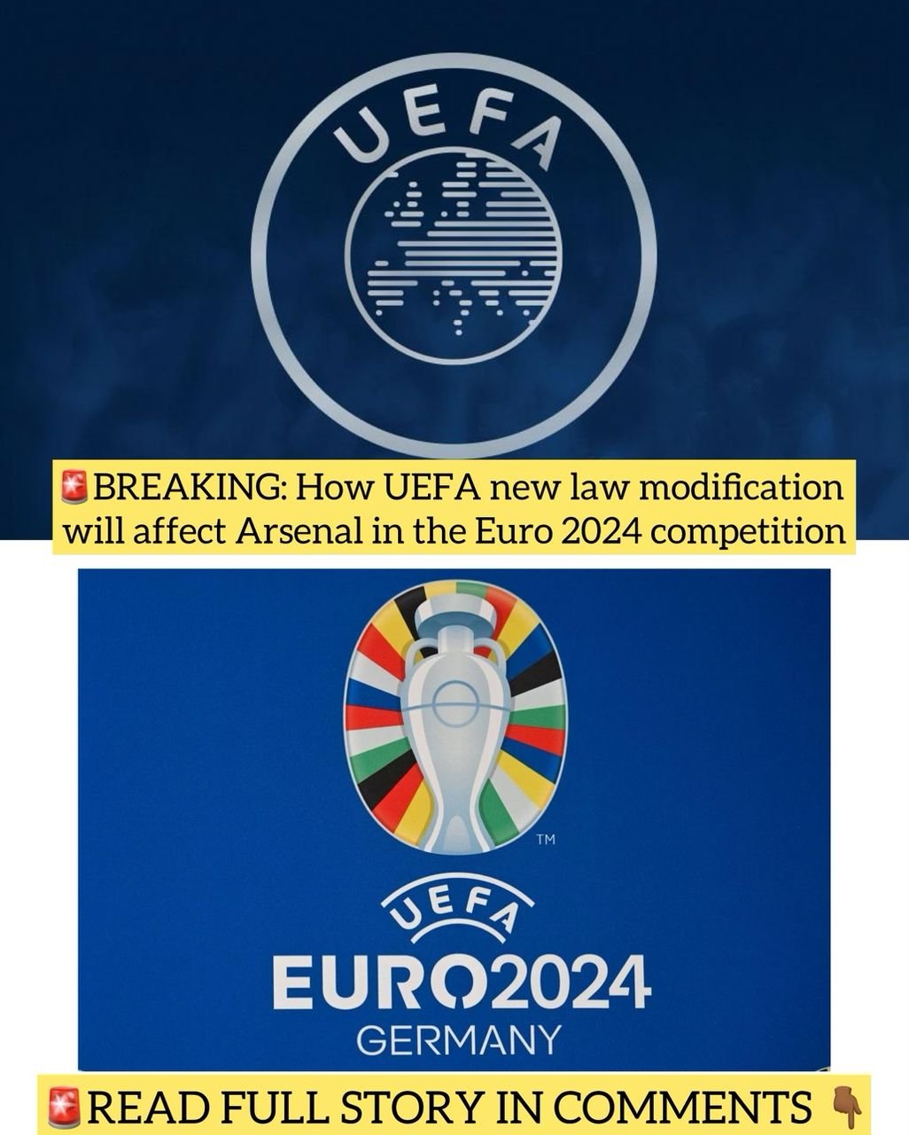 BREAKING: How UEFA new law modification will affect Arsenal in the Euro 2024 competition