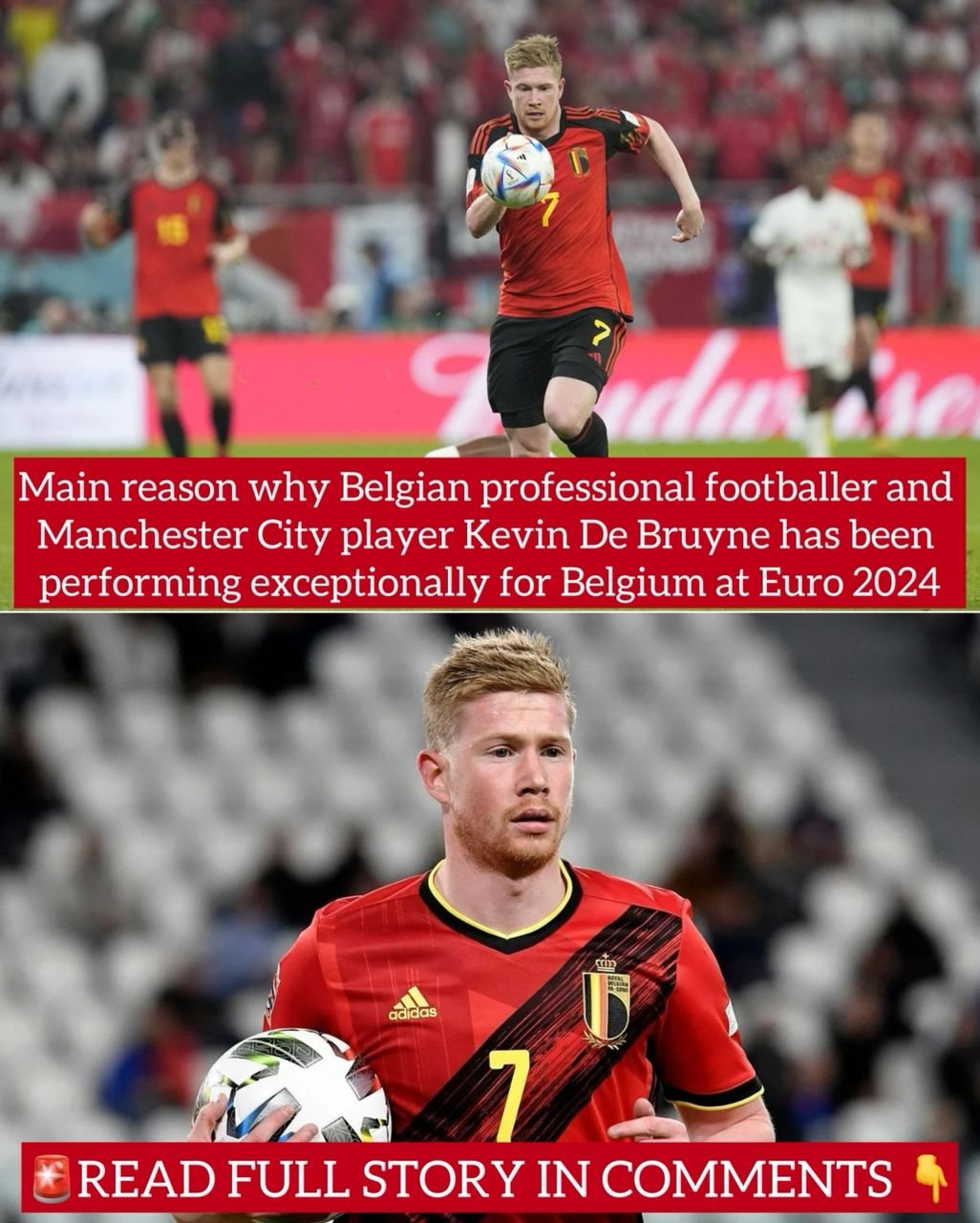 Main reason why Belgian professional footballer and Manchester City player Kevin De Bruyne has been performing exceptionally for Belgium at Euro 2024