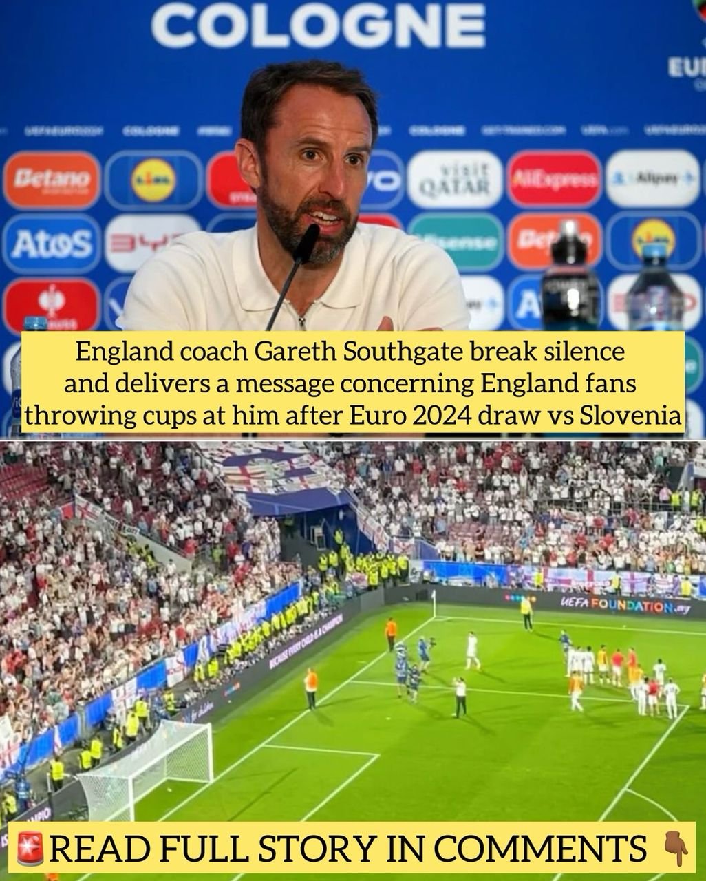 England coach Gareth Southgate break silence and delivers a message concerning England fans throwing cups at him after Euro 2024 draw vs Slovenia