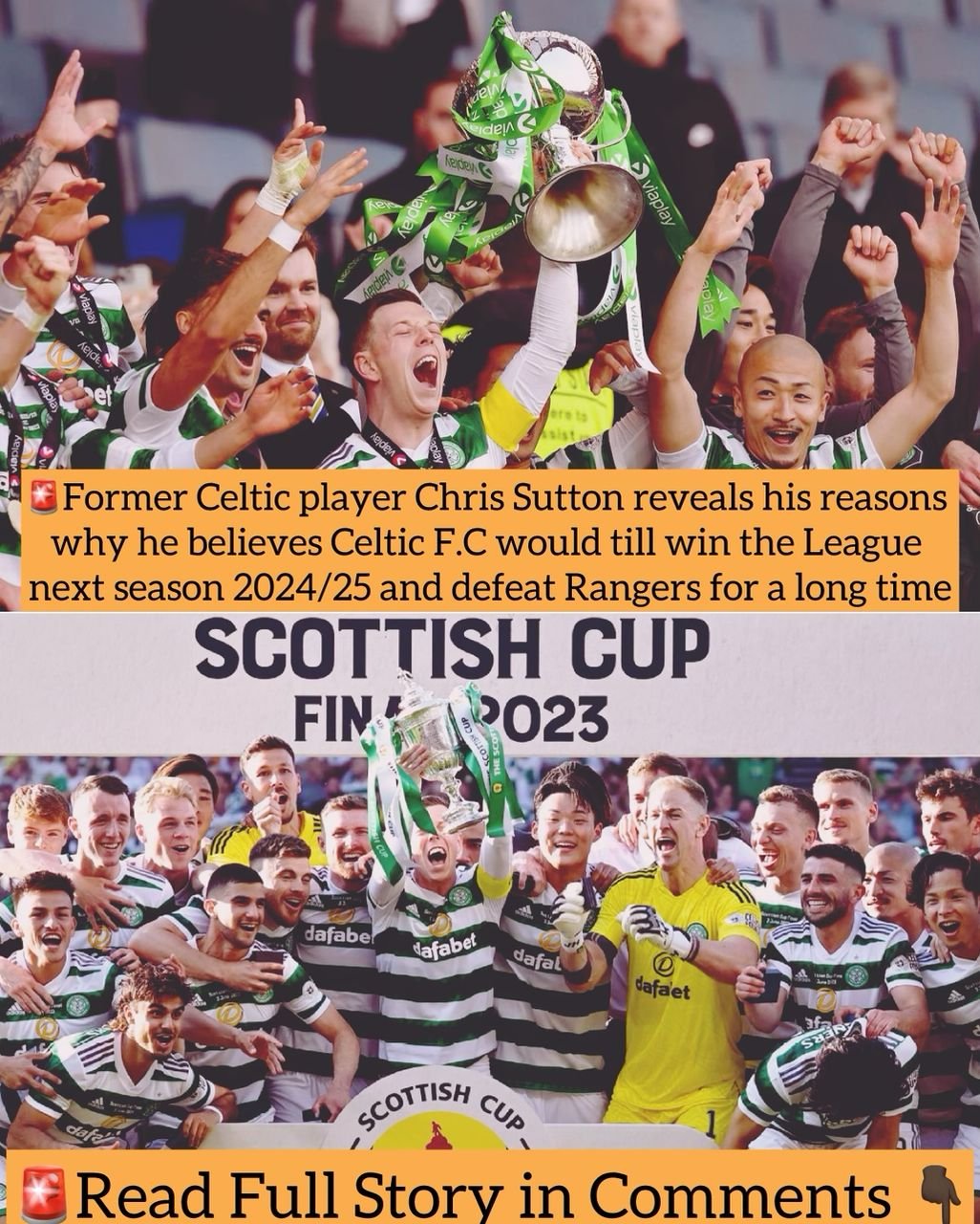 Former Celtic player Chris Sutton reveals his reasons why he believes Celtic F.C would till win the League next season 2024/25 and defeat Rangers for a long time