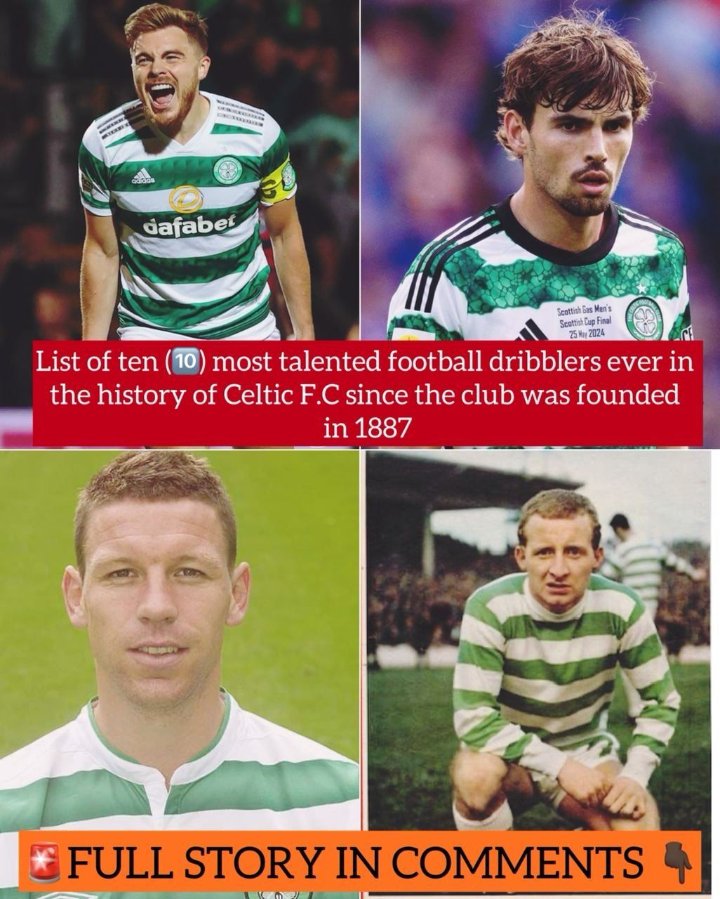 List of the most talented football dribblers ever in the history of Celtic F.C since the club was founded in 1887