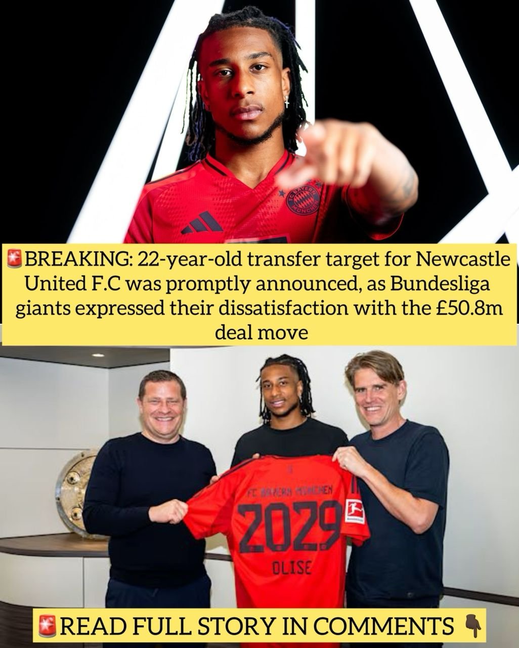 BREAKING: 22-year-old transfer target for Newcastle United F.C was promptly announced, as Bundesliga giants expressed their dissatisfaction with the £50.8m deal move