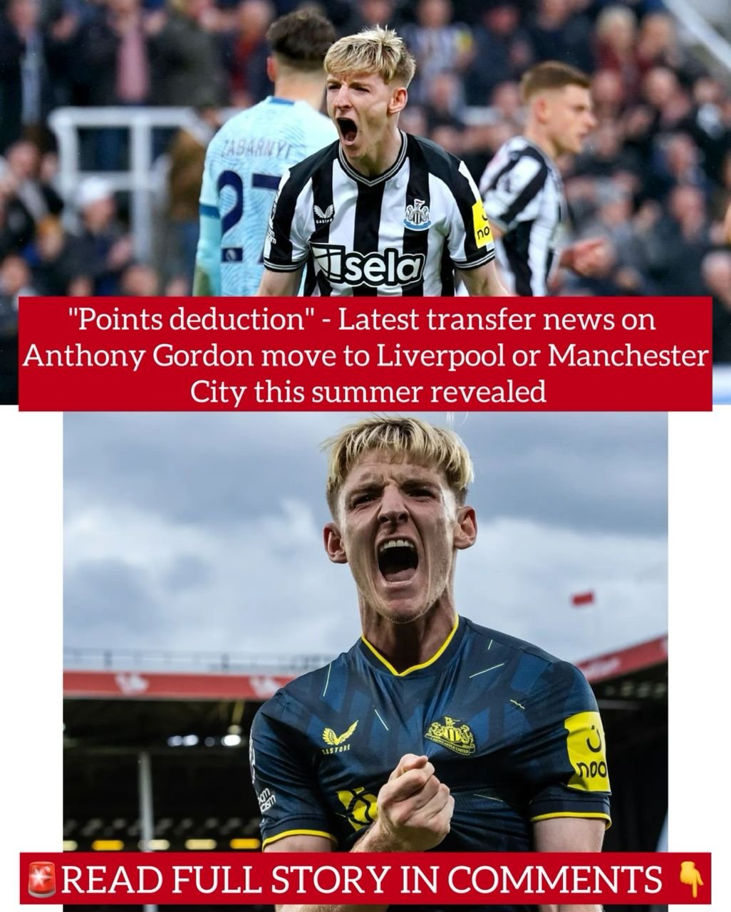 "Points deduction" - Latest transfer news on Anthony Gordon move to Liverpool or Manchester City this summer revealed