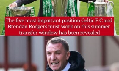 The five most important position Celtic F.C and Brendan Rodgers must work on this summer transfer window has been revealed