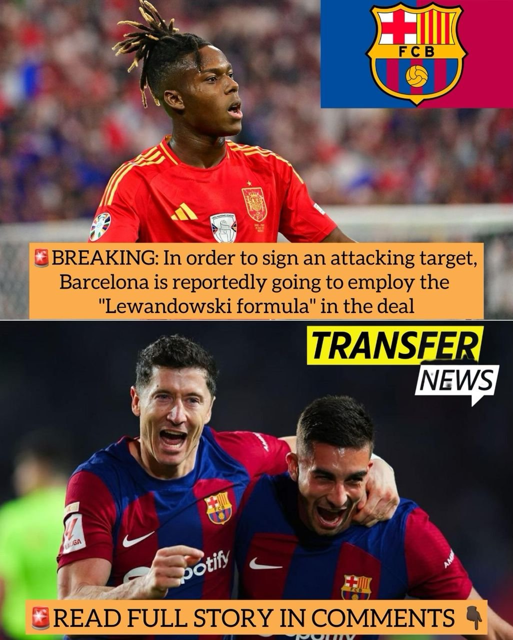 BREAKING: In order to sign an attacking target, Barcelona is reportedly going to employ the "Lewandowski formula" in the deal