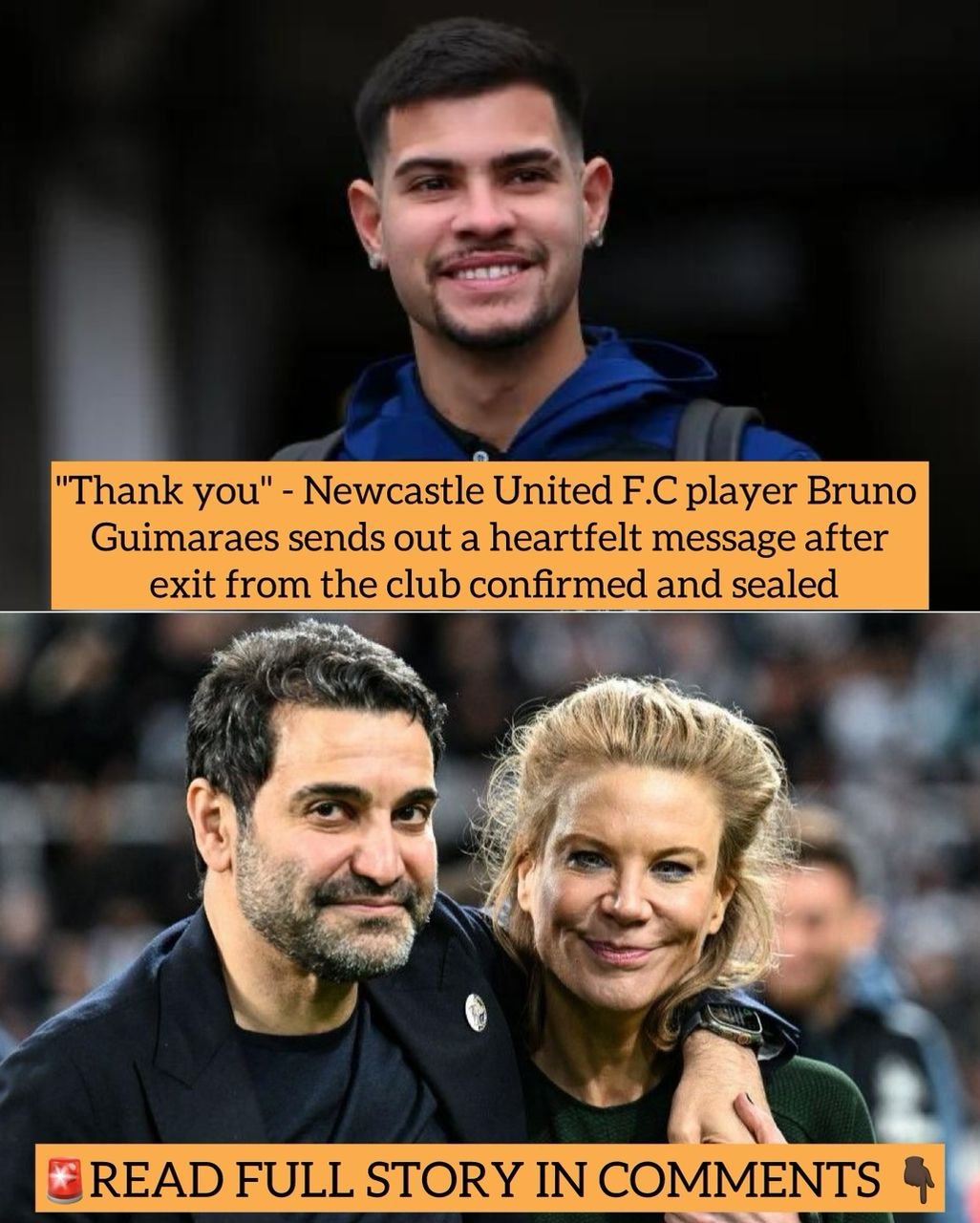 "Thank you" - Newcastle United F.C player Bruno Guimaraes sends out a heartfelt message after exit from the club confirmed and sealed