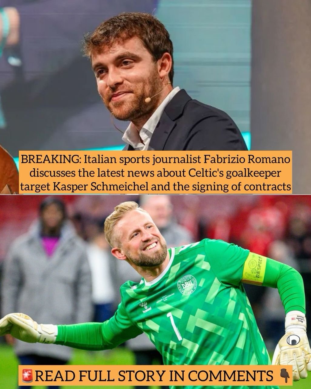 BREAKING: Italian sports journalist Fabrizio Romano discusses the latest news about Celtic's goalkeeper target Kasper Schmeichel and the signing of contracts
