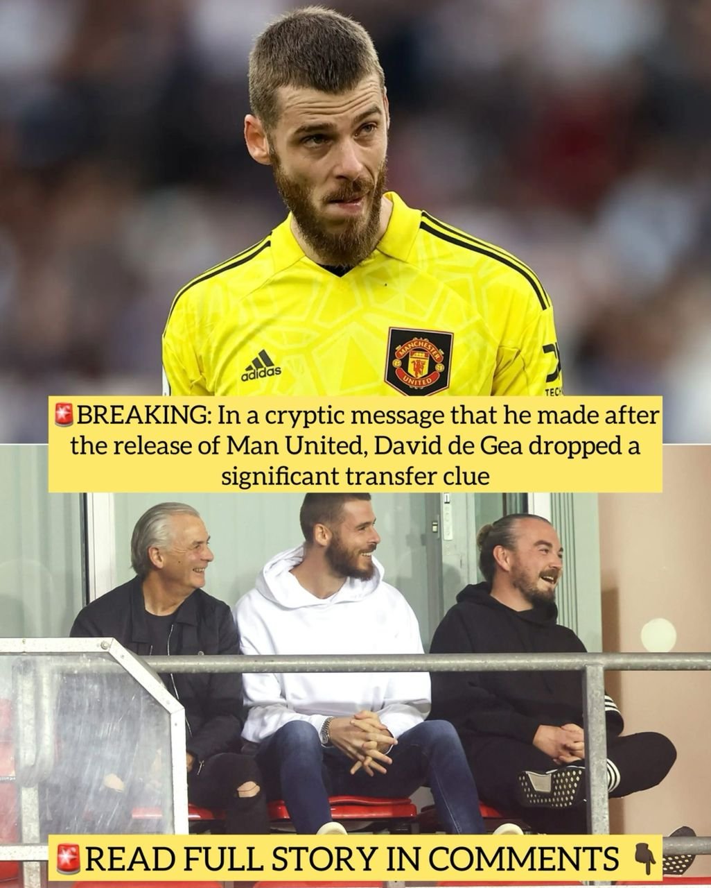 BREAKING: In a cryptic message that he made after the release of Man United, David de Gea dropped a significant transfer clue