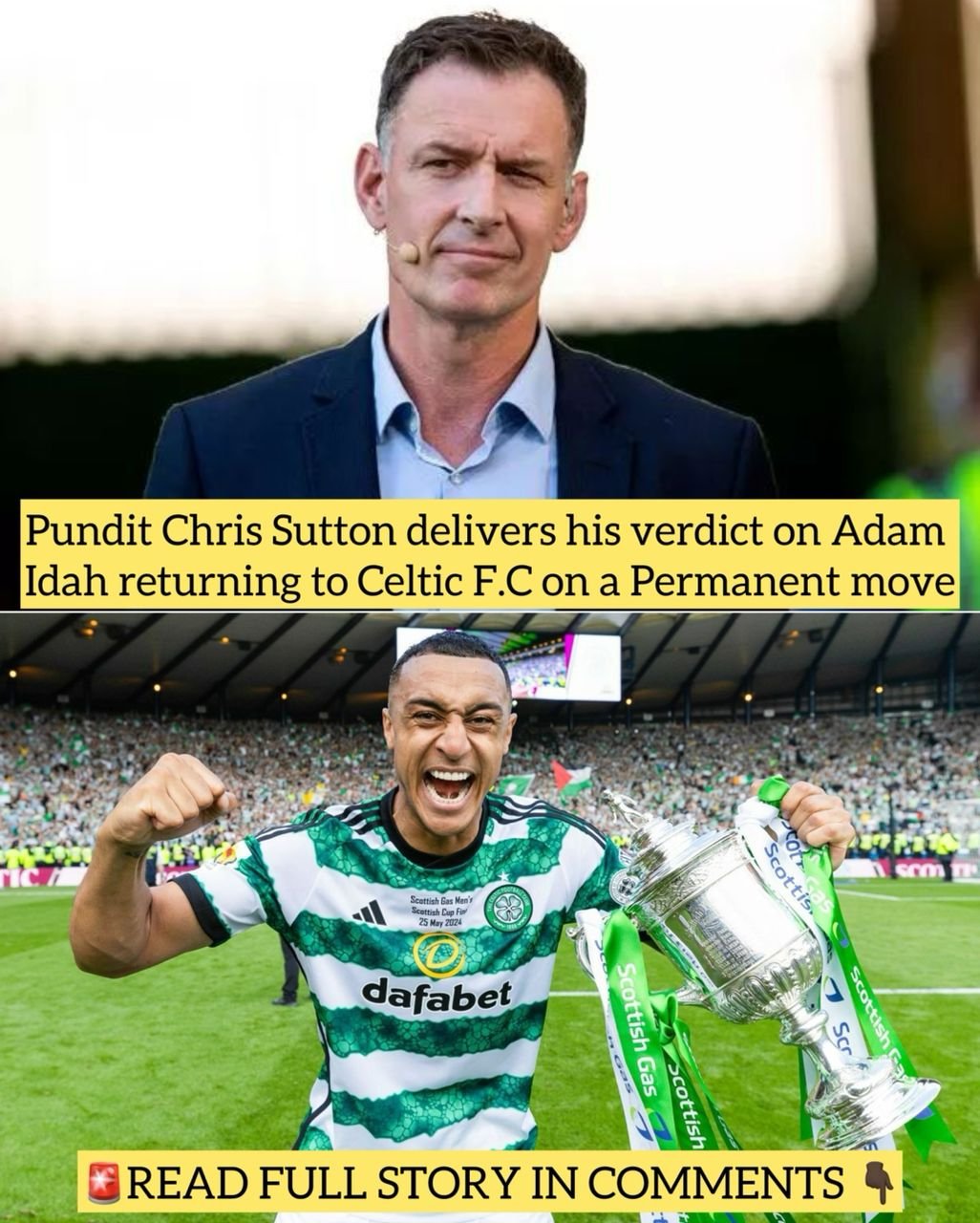 Pundit Chris Sutton delivers his verdict on Adam Idah returning to Celtic F.C on a Permanent move