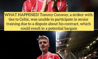 WHAT HAPPENED! Tommy Conway, a striker with ties to Celtic, was unable to participate in senior training due to a dispute about his contract, which could result in a potential bargain