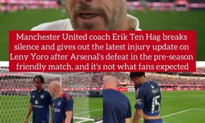 Manchester United coach Erik Ten Hag breaks silence and gives out the latest injury update on Leny Yoro after Arsenal's defeat in the pre-season friendly match, and it's not what fans expected