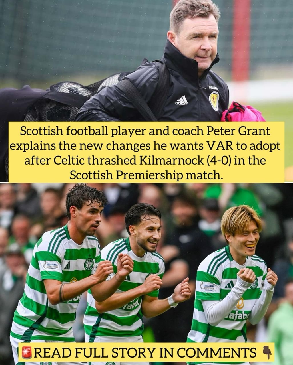 Scottish football player and coach Peter Grant explains the new changes he wants VAR to adopt after Celtic thrashed Kilmarnock (4-0) in the Scottish Premiership match.