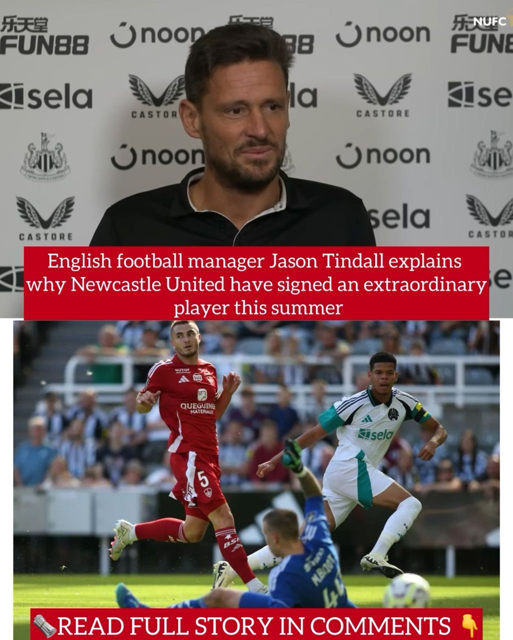 English football manager Jason Tindall explains why Newcastle United have signed an extraordinary player this summer