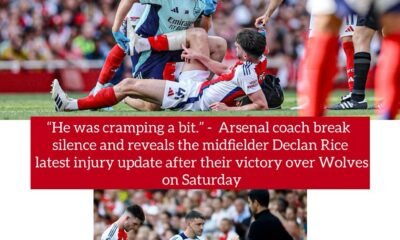 “He was cramping a bit.” - Arsenal coach break silence and reveals the midfielder Declan Rice latest injury update after their victory over Wolves on Saturday