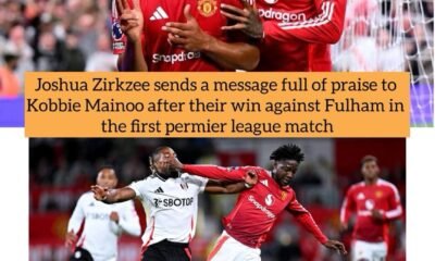 Joshua Zirkzee sends a message full of praise to Kobbie Mainoo after their win against Fulham in the first permier league match