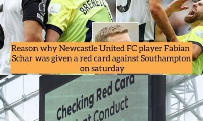 Reason why Newcastle United FC player Fabian Schar was given a red card against Southampton on saturday