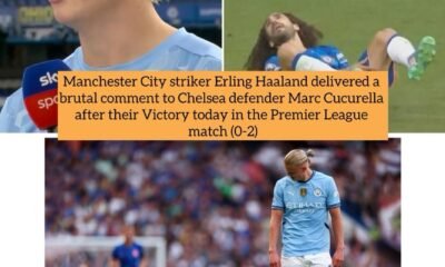 Manchester City striker Erling Haaland delivered a brutal comment to Chelsea defender Marc Cucurella after their Victory today in the Premier League match (0-2)