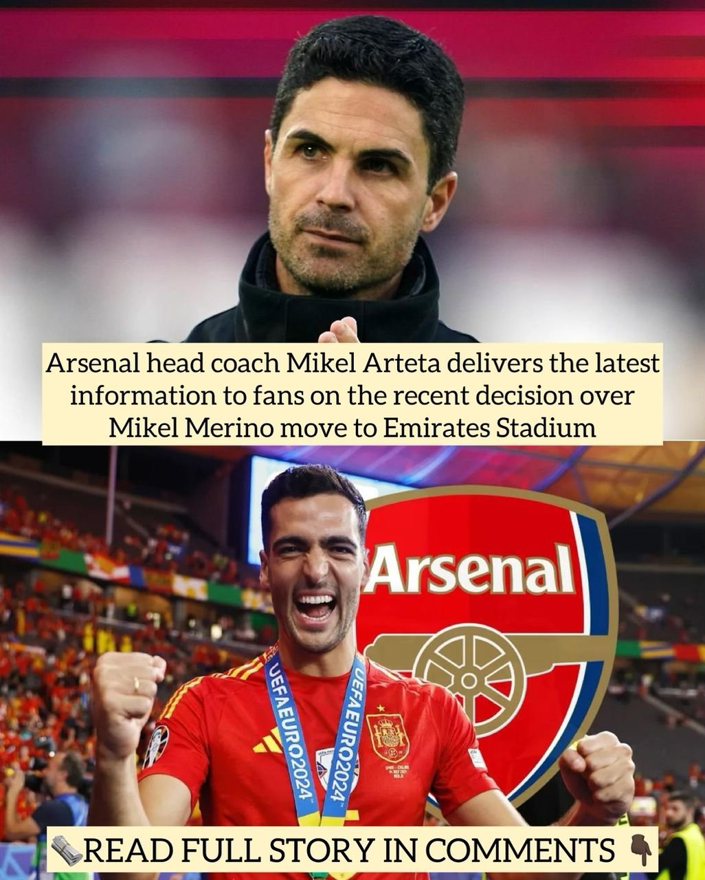 Arsenal head coach Mikel Arteta delivers the latest information to fans on the recent decision over Mikel Merino move to Emirates Stadium