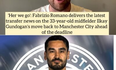 'Her we go': Fabrizio Romano delivers the latest transfer news on the 33-year-old midfielder Ilkay Gundogan's move back to Manchester City ahead of the deadline