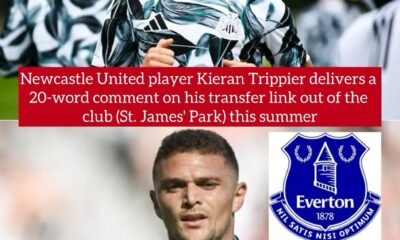 Newcastle United player Kieran Trippier delivers a 20-word comment on his transfer link out of the club (St. James' Park) this summer