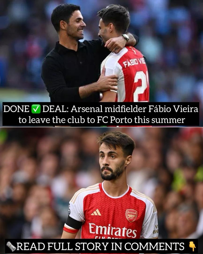 DONE DEAL: Arsenal midfielder Fábio Vieira to leave the club to FC Porto this summer