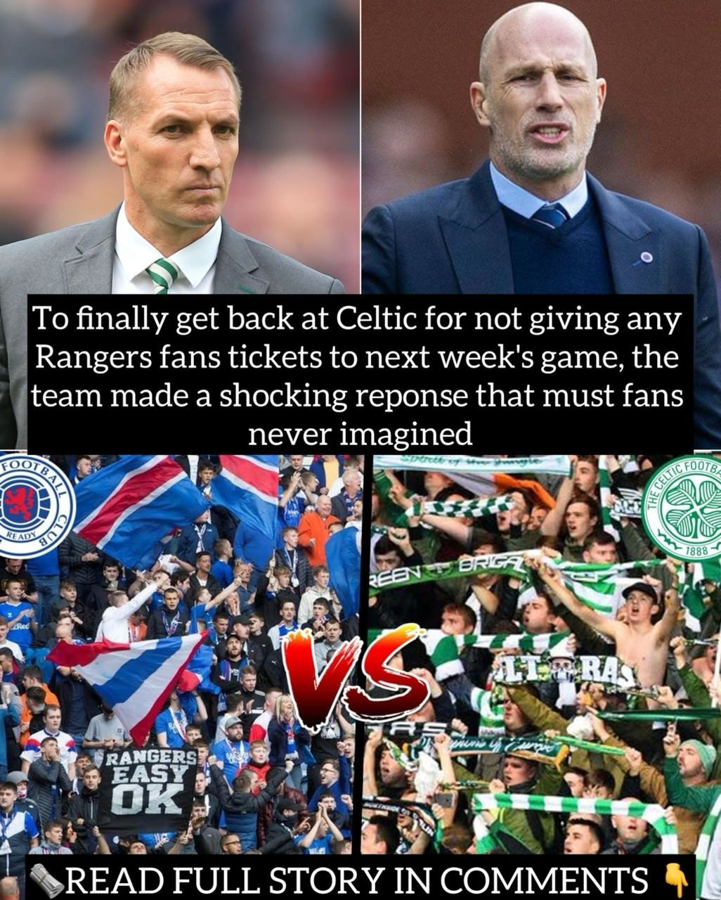 To finally get back at Celtic for not giving any Rangers fans tickets to next week's game, the team made a shocking reponse that must fans never imagined