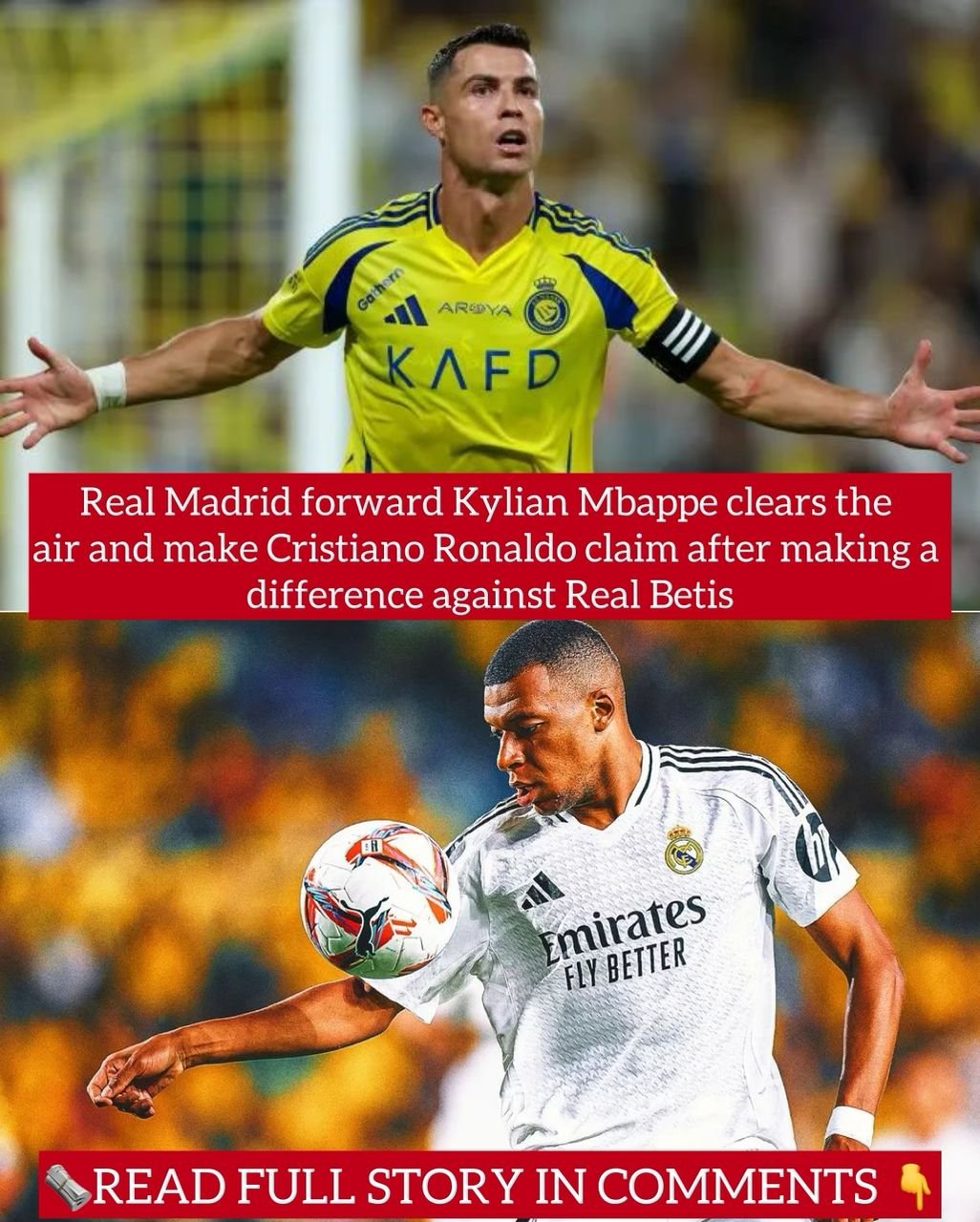 Real Madrid forward Kylian Mbappe clears the air and make Cristiano Ronaldo claim making a difference against Real Betis