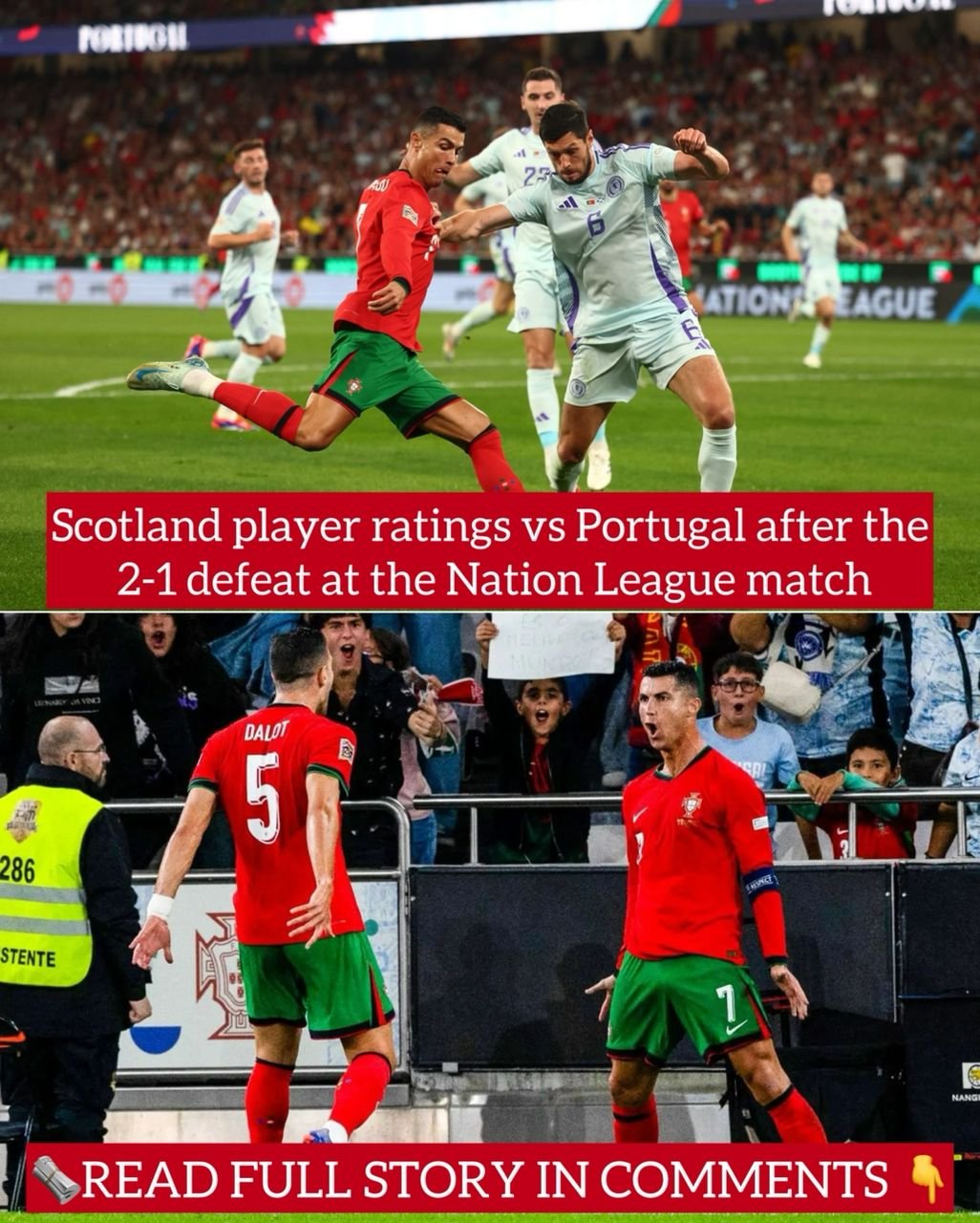 Scotland player ratings vs. Portugal after the 2-1 defeat at the Nations League match