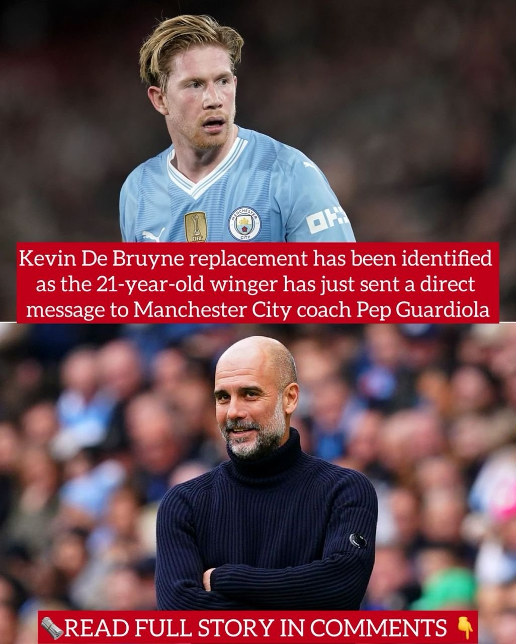 Kevin De Bruyne replacement has been identified as the 21-year-old winger has just sent a direct message to Manchester City coach Pep Guardiola