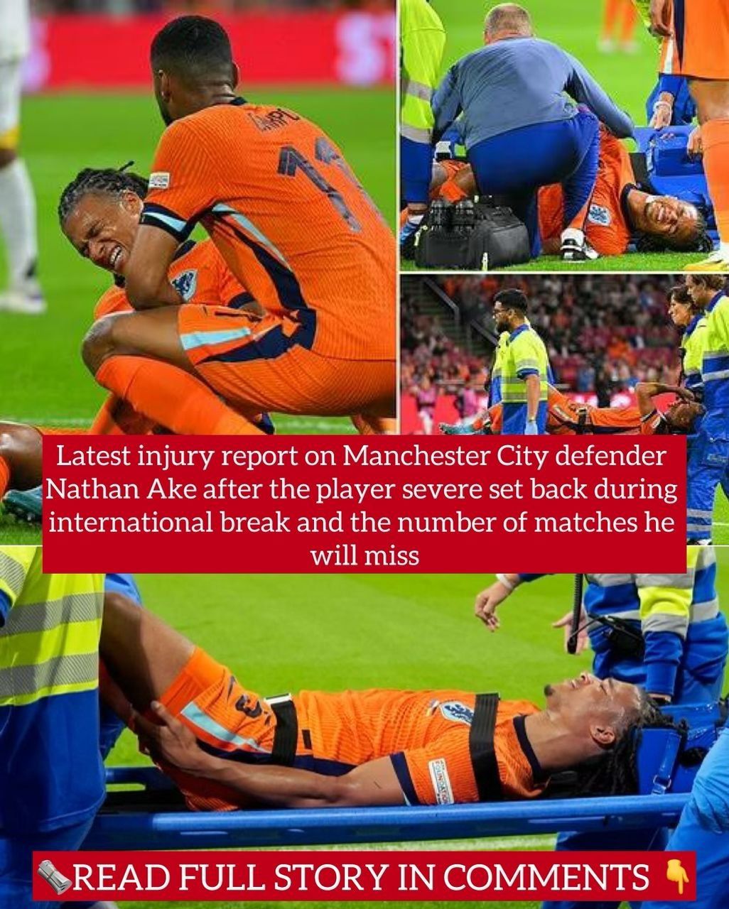 Latest injury report on Manchester City defender Nathan Ake after the player severe set back during international break and the number of matches he will miss