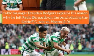 Celtic manager Brendan Rodgers explains his reason why he left Paulo Bernardo on the bench during the Celtic F.C. win vs. Hearts (2-0)