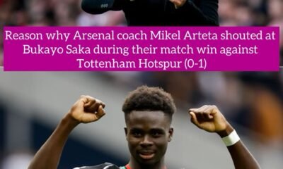 Reason why Arsenal coach Mikel Arteta shouted at Bukayo Saka during their match win against Tottenham Hotspur (0-1)