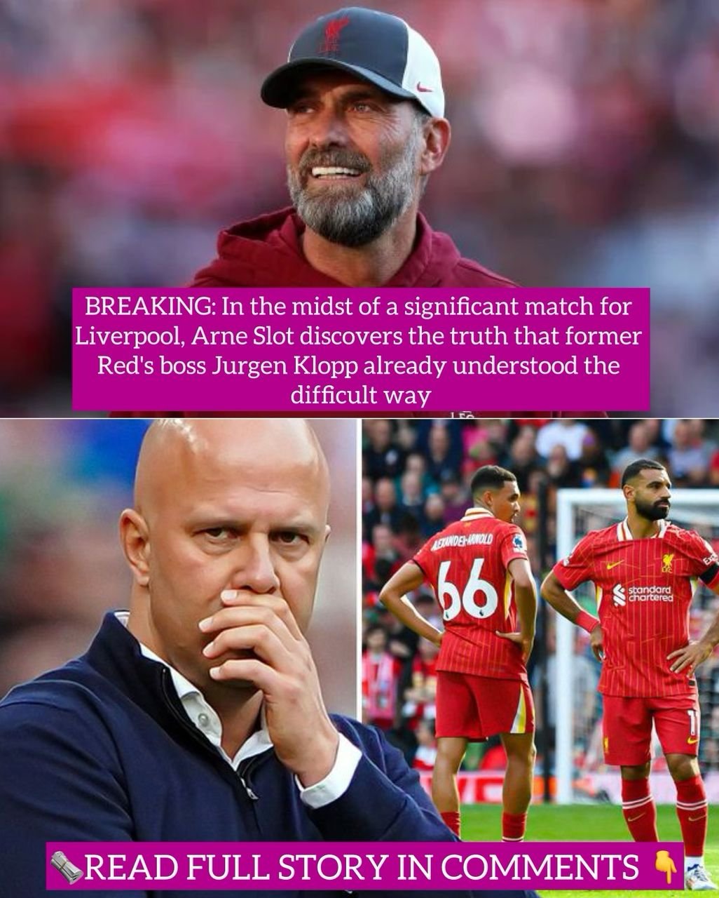 BREAKING: In the midst of a significant match for Liverpool, Arne Slot discovers the truth that former Red's boss Jurgen Klopp already understood the difficult way