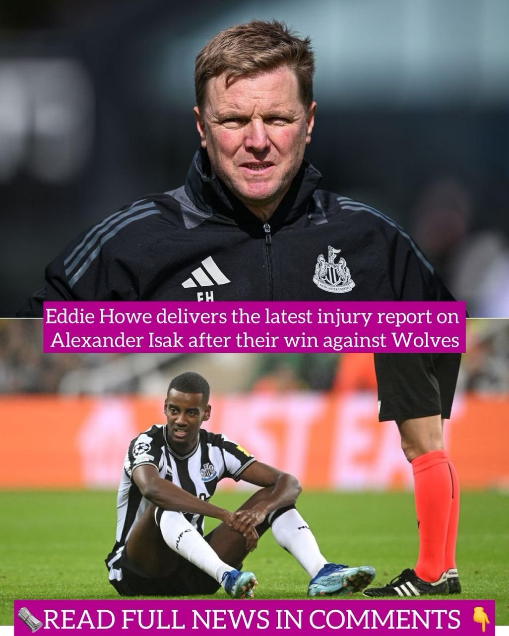 Eddie Howe delivers the latest injury report on Alexander Isak after their win against Wolves