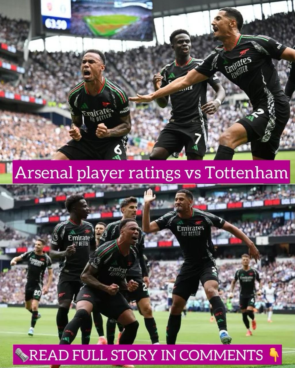 Arsenal player ratings vs Tottenham