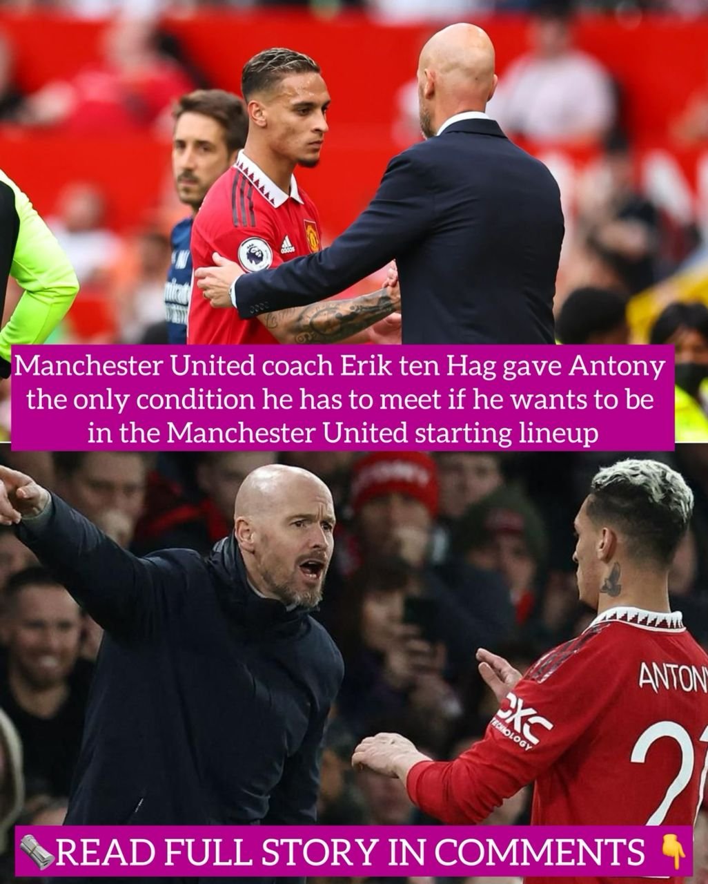 Manchester United coach Erik ten Hag gave Antony the only condition he has to meet if he wants to be in the Manchester United starting lineup