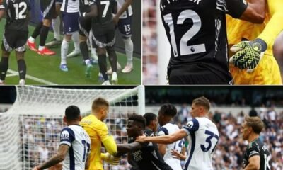 Reason why Arsenal 23-year-old defender Jurrien Timber was not sent off after harsh incident with Tottenham goalkeeper Guglielmo Vicario