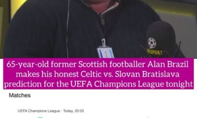 65-year-old former Scottish footballer Alan Brazil makes his honest Celtic vs. Slovan Bratislava prediction for the UEFA Champions League tonight