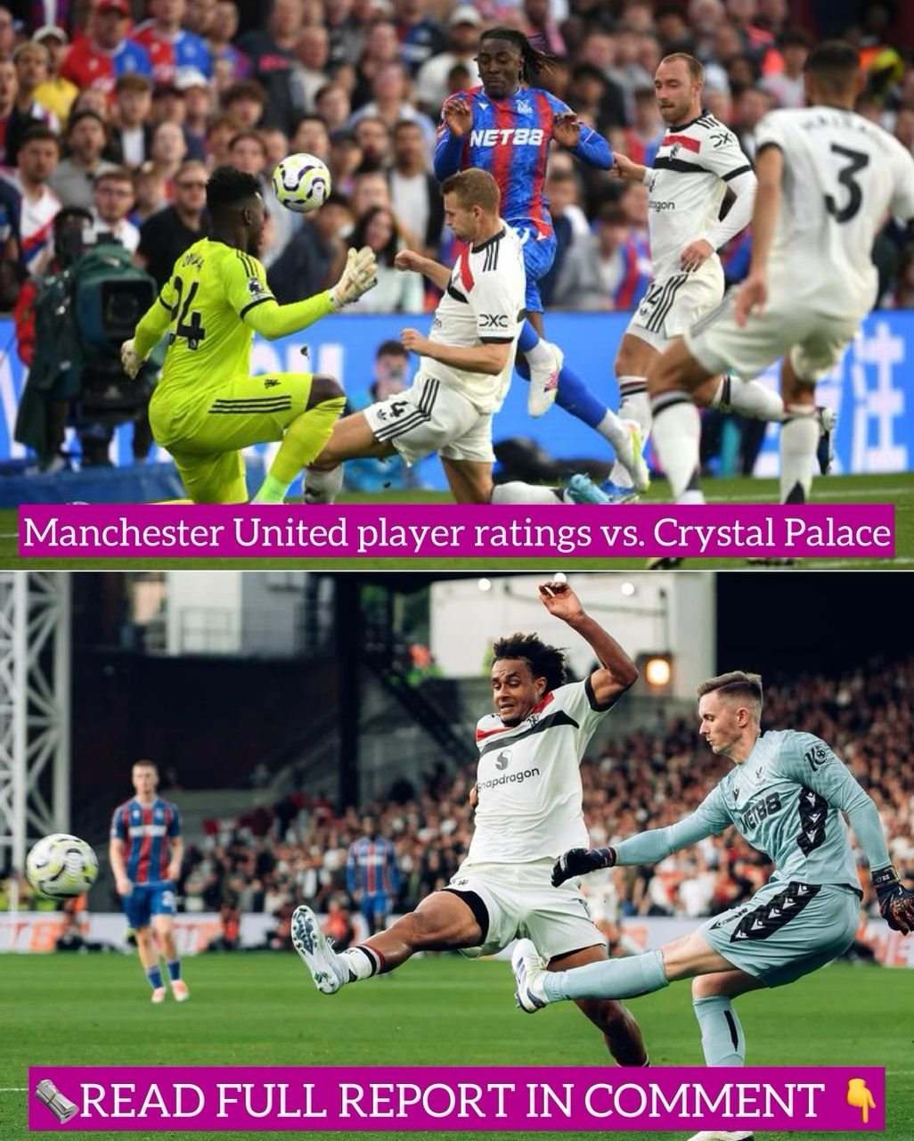 Manchester United player ratings vs. Crystal Palace