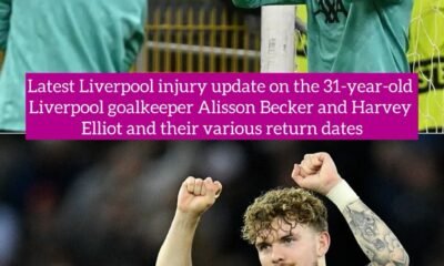 Latest Liverpool injury update on the 31-year-old Liverpool goalkeeper Alisson Becker and Harvey Elliot and their various return dates