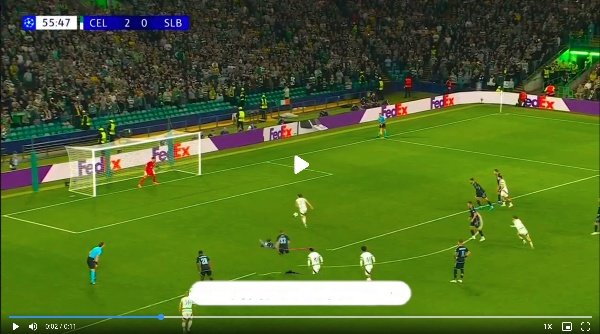 Watch how Arne Engels scored a mind-blowing penalty kick, making the scoreline to be Celtic 3-0 Slovan Bratislava in the UEFA Champions League match