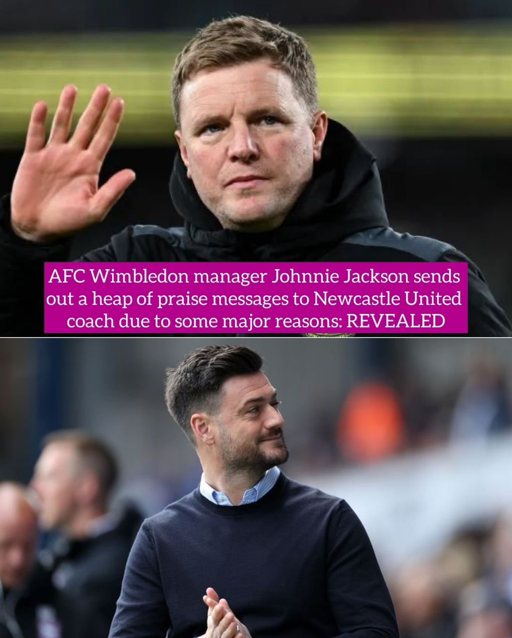 AFC Wimbledon manager Johnnie Jackson sends out a heap of praise messages to Newcastle United coach due to some major reasons: REVEALED