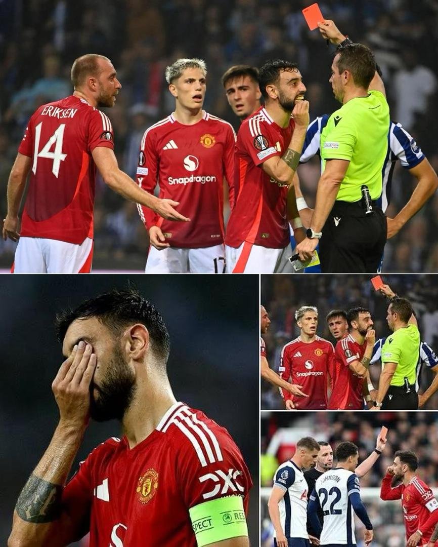 Manchester United captain Bruno Fernandes red card controversy exposed