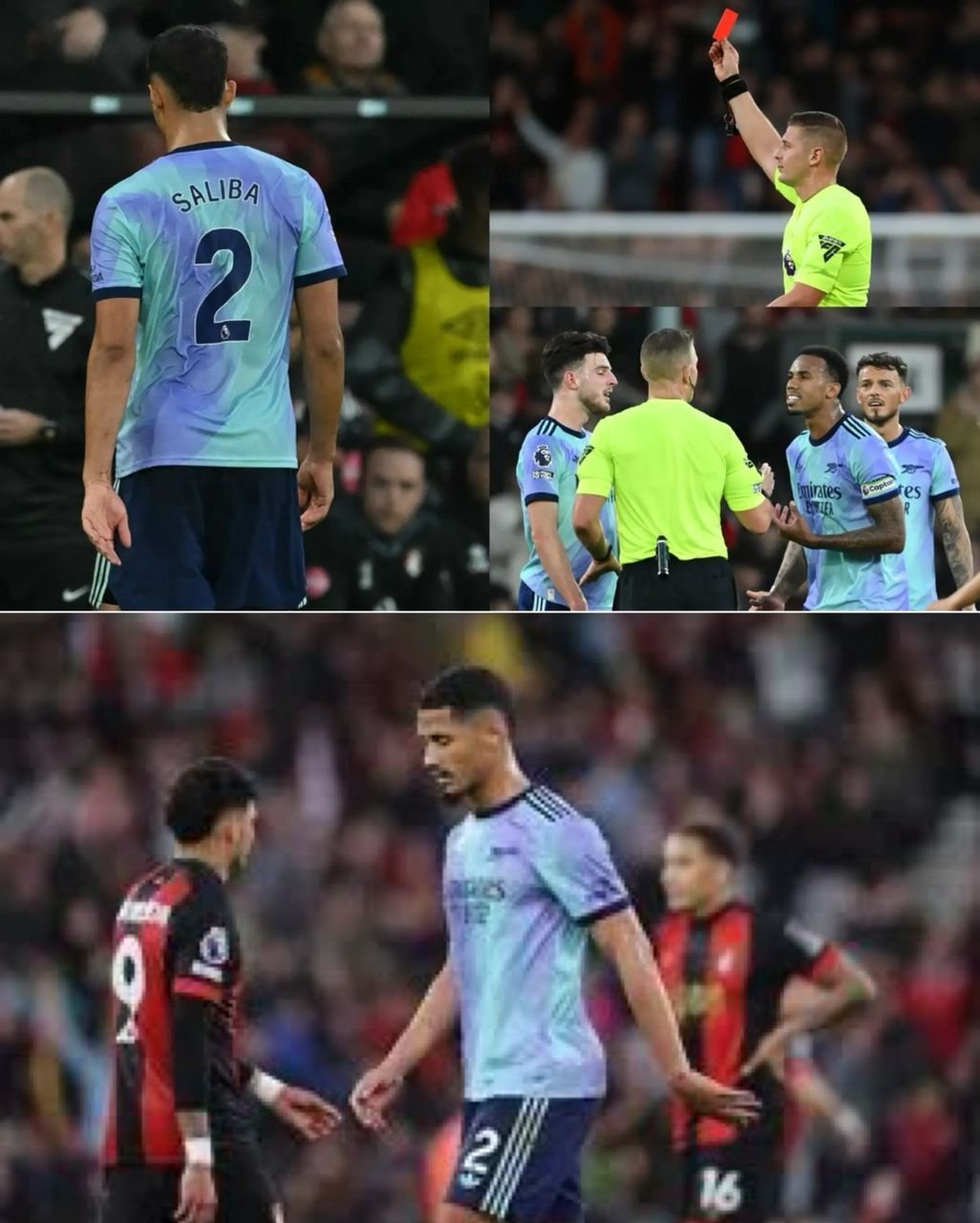 Var Controversy: Main cause explained why William Saliba was sent off for Arsenal vs. Bournemouth Premier League match on Saturday