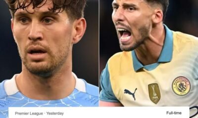 The reason unfolded why Manchester City 27-year-old defender Ruben Dias and John Stones are missing from Man City squad vs Bournemouth