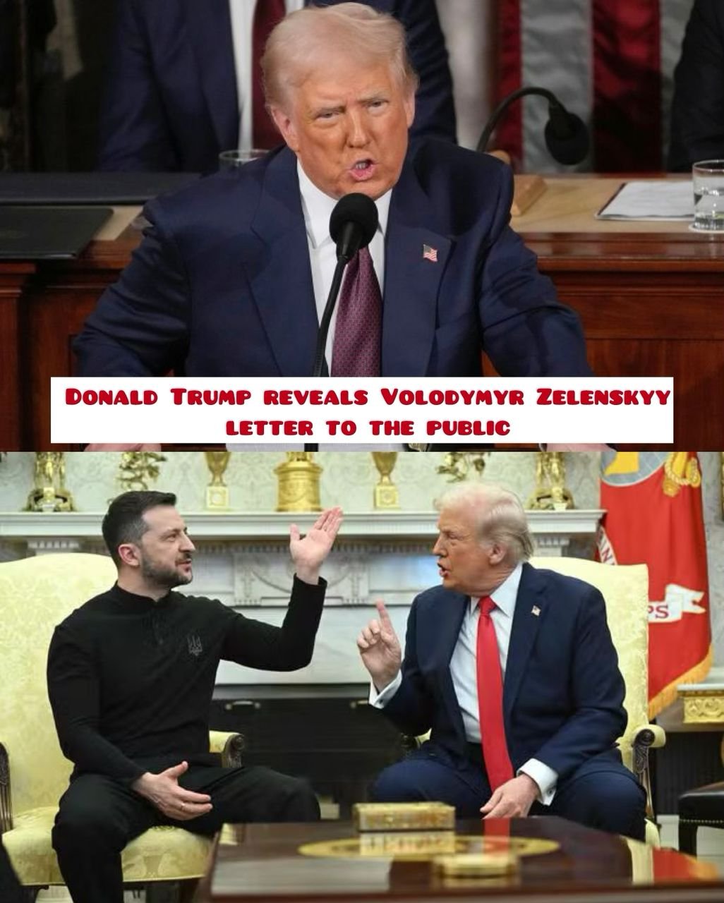 "Earlier today i receive" - United States of America Donald Trump reveals the letter that was sent to him by the President of Ukraine Volodymyr Zelenskyy over the negotiation peace