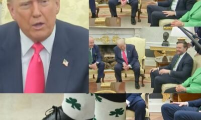 US President Trump makes an hilarious joke on Vice President JD Vance's socks during a White House meeting.