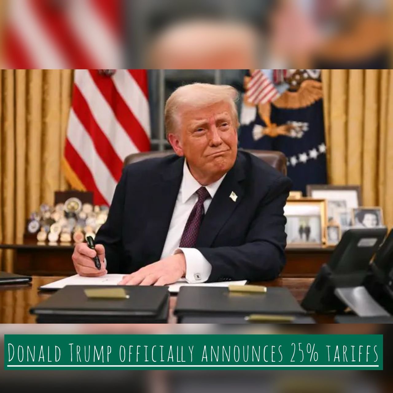 BREAKING: The U.S. President Donald Trump officially announces 25% tariffs on car imports to the United States