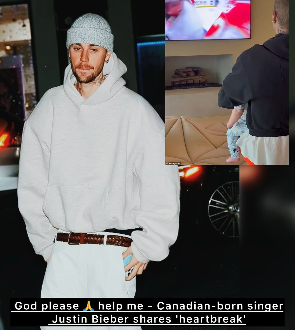 "asking God to help' - Canadian-born singer Justin Bieber shares 'heartbreak' story while watching NHL teams match